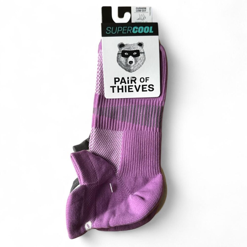 Pair of Thieves “Super Cool” cushion low cut socks with dry tech